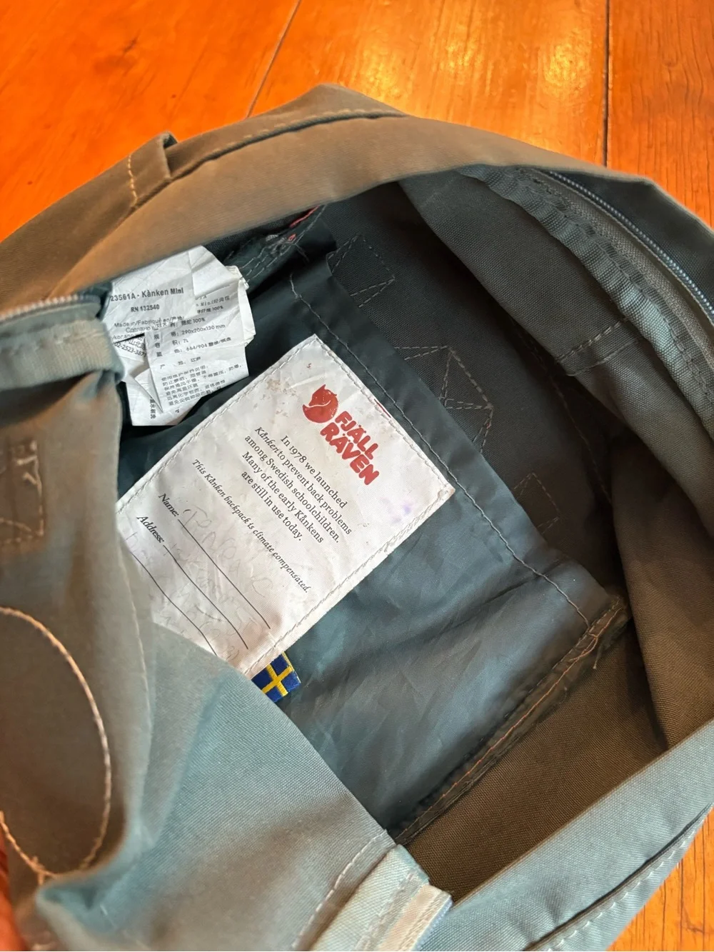 Fjallraven Kanken Mini Backpack - Gray/Green